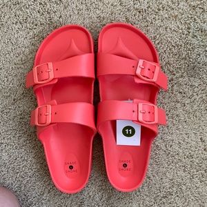 Coral colored sandals